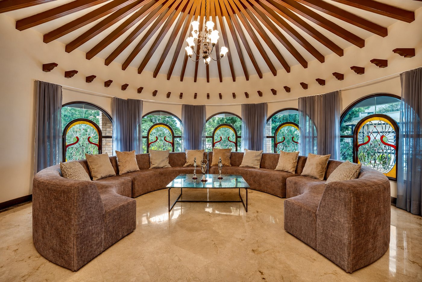 Domed Living Room &mdash; Emerald Manor